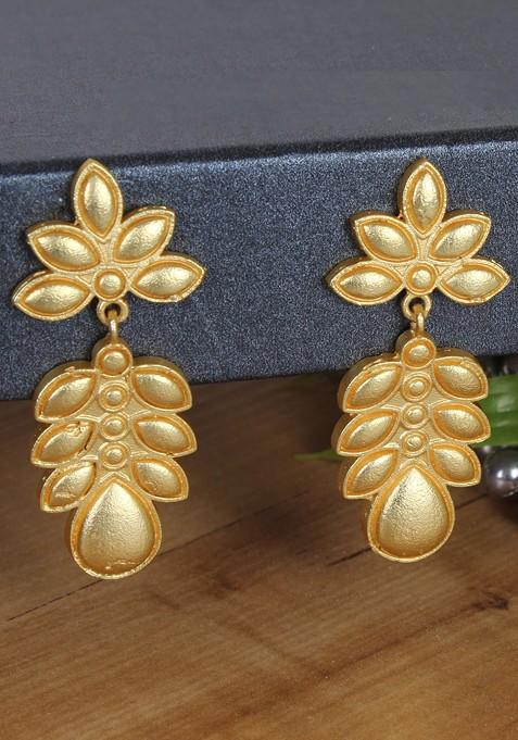 Matte Gold Finish Handcrafted Earrings