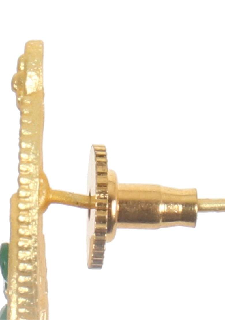 Matte Gold Plated Handcrafted Stud Earrings - Indya