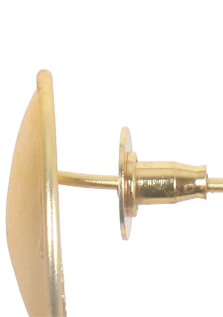 Matte Gold Finish Handcrafted Stud Earrings - Indya
