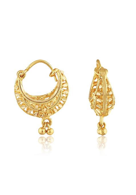 Traditional Alloy Gold Plated Chandbali Earrings