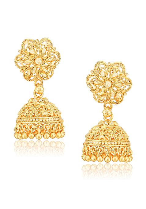 Traditional Gold Plated Jhumka Earrings