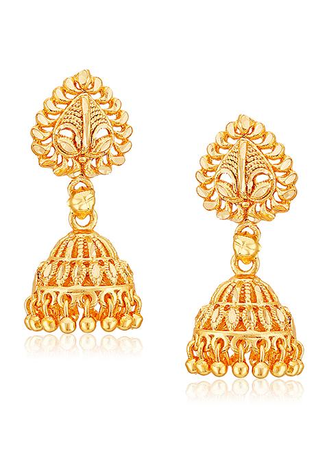 Traditional Gold Plated Jhumka Earrings