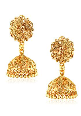 Traditional Alloy Gold Plated Jhumka Earrings