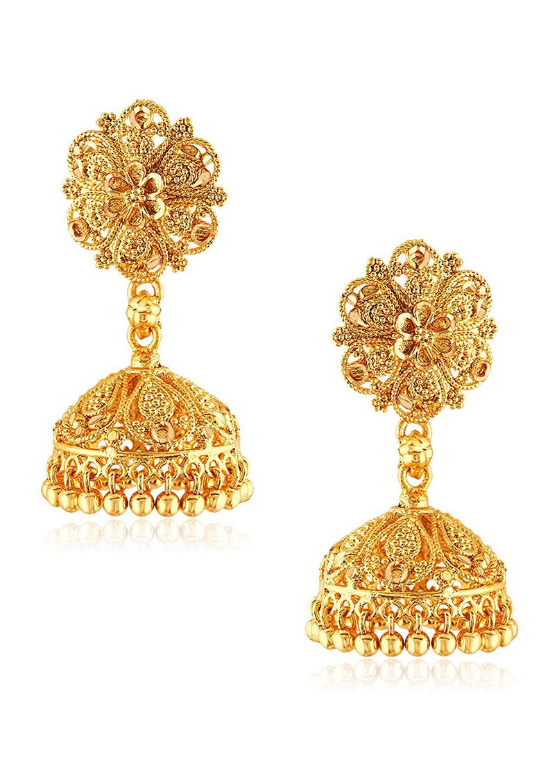 Traditional Alloy Gold Plated Jhumka Earrings