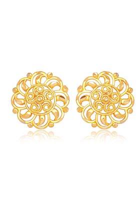 Traditional Alloy Gold Plated Round Studs Earrings