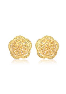 Traditional Alloy Gold Plated Round Studs Earrings