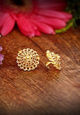 Traditional Gold Plated Studs Earrings