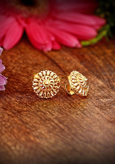 Traditional Alloy Gold Plated Studs Earrings