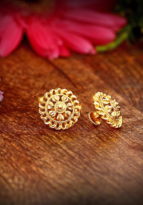 Traditional Gold Plated Studs Earrings