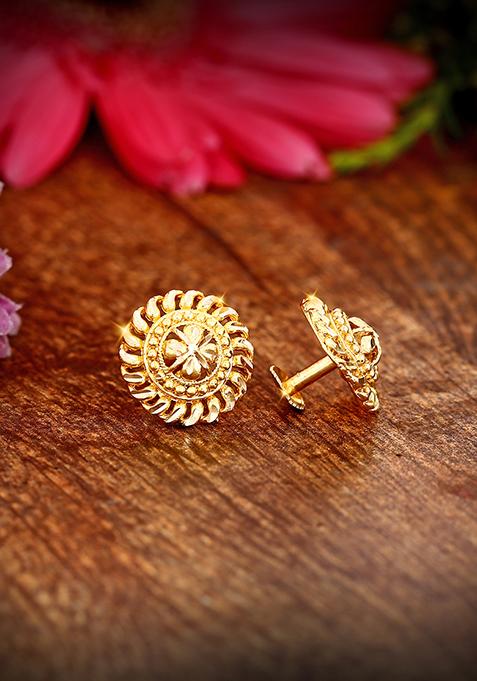 Traditional Alloy Gold Plated Studs Earrings