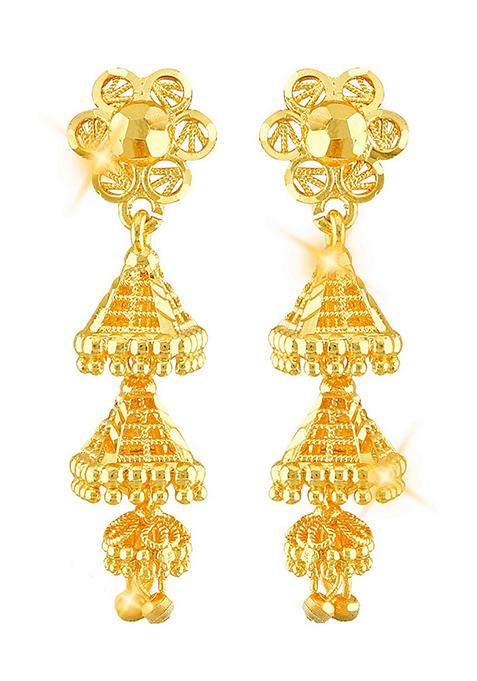 Traditional Gold Plated Jhumka Earrings