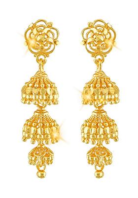 Traditional Alloy Gold Plated Jhumka Earrings