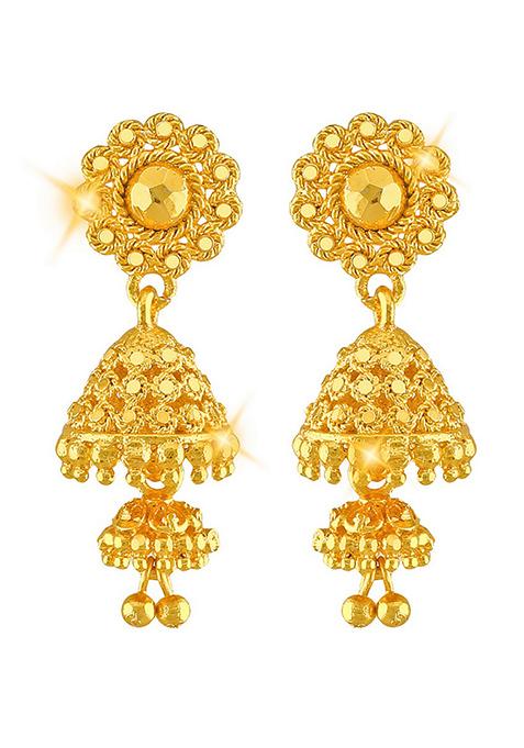 Traditional Alloy Gold Plated Jhumka Earrings