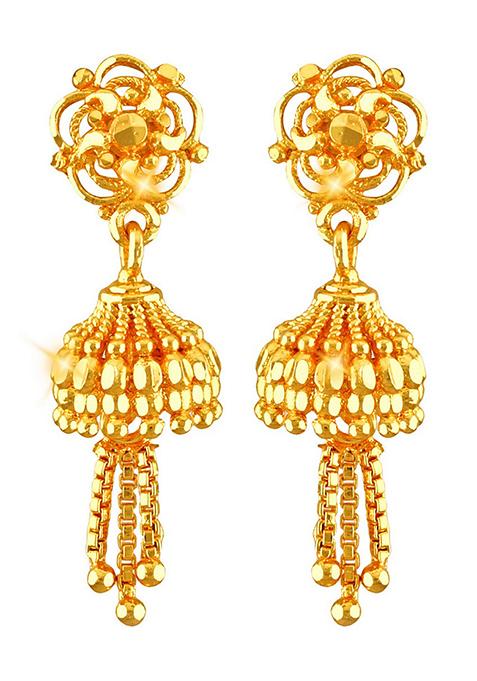 Traditional Gold Plated Jhumka Earrings