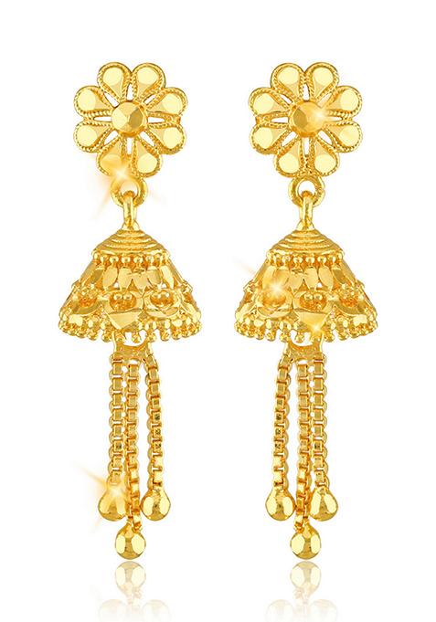 Traditional Alloy Gold Plated Jhumka Earrings