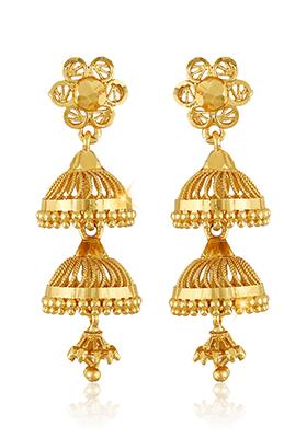 Traditional Alloy Gold Plated Drop Earrings