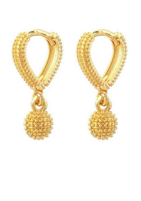 Alloy Gold Plated V Shape Jhumka Earrings