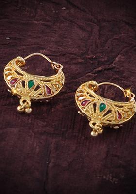 Traditional Alloy Gold Plated Drop Earrings
