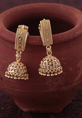 Traditional Alloy Gold Plated Drop Earrings