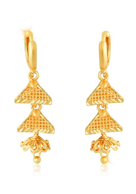 Traditional Alloy Gold Plated Jhumka Earrings