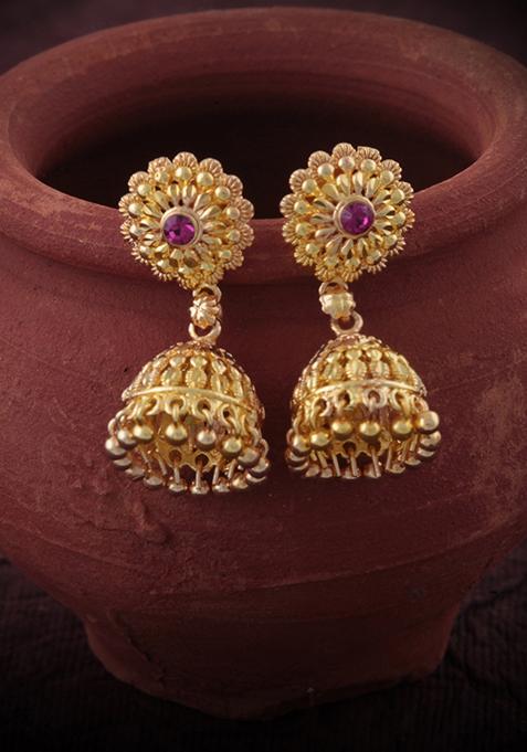 Traditional Gold Plated Jhumka Earrings