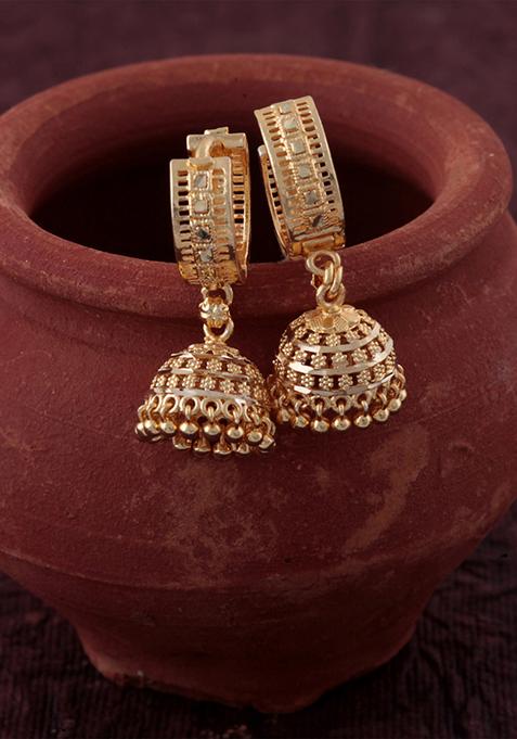 Traditional Alloy Gold Plated Studs Earrings