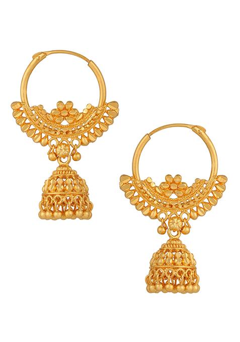 Traditional Gold Plated Jhumka Earrings