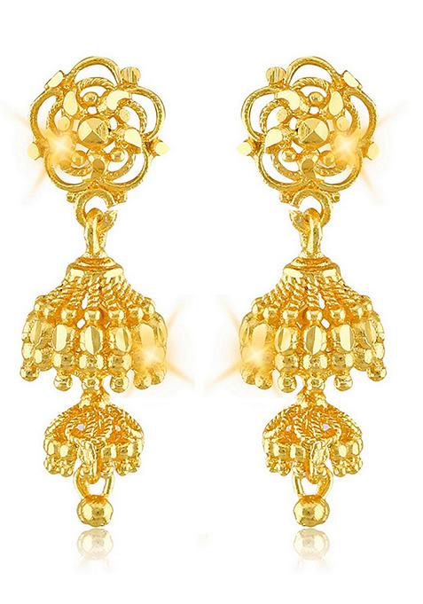 Traditional Gold Plated Drop Earrings