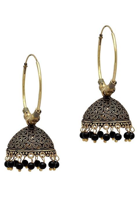 Black Bead Earrings