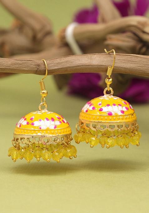 Yellow Bead Earrings