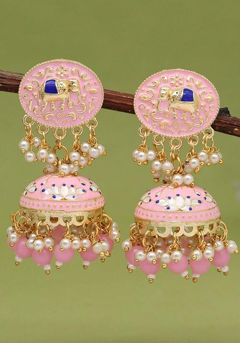 Pink Bead Earrings