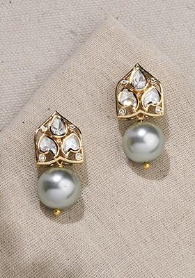 Gold Plated Ocean Mist Studs Earrings