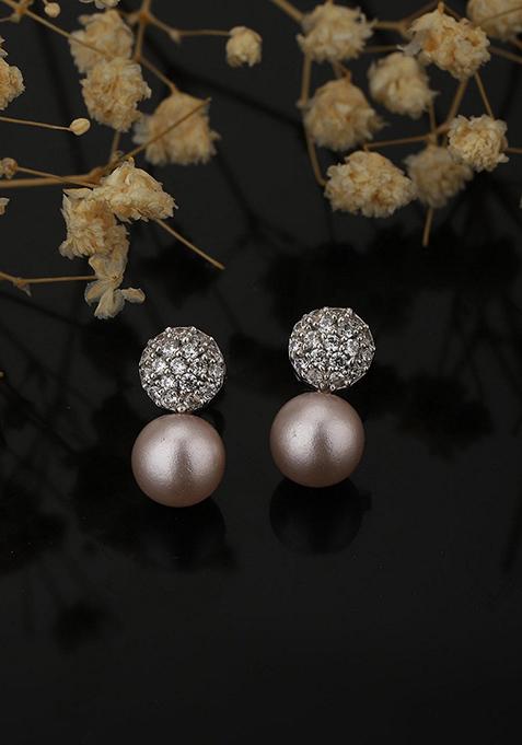 Silver Plated Rhodium Plated Earrings