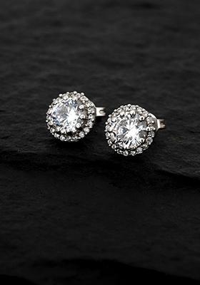 Silver Plated Circular Earrings