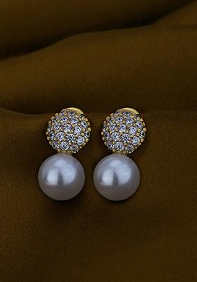 Gold Plated CZ Stone Earrings