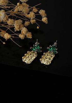 Gold Plated CZ Stone Earrings