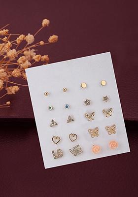 Gold Plated Contemporary Earrings