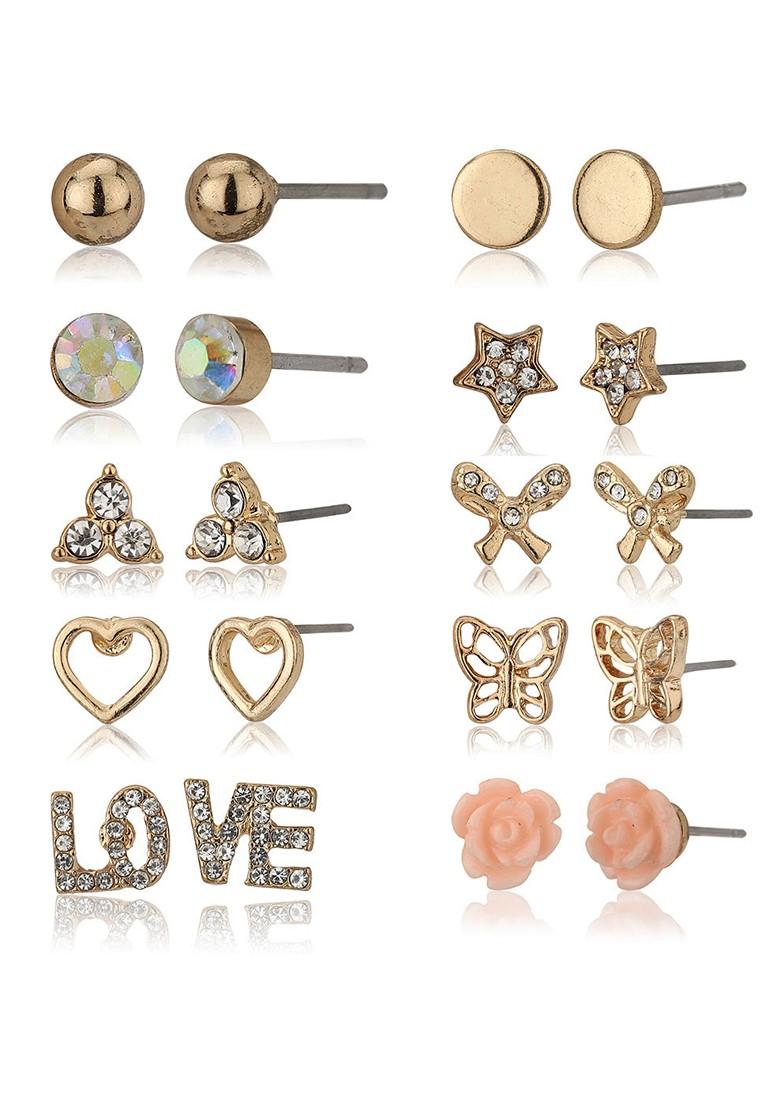 Gold Plated Contemporary Earrings - Indya