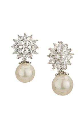 Silver Plated Pearl Earrings