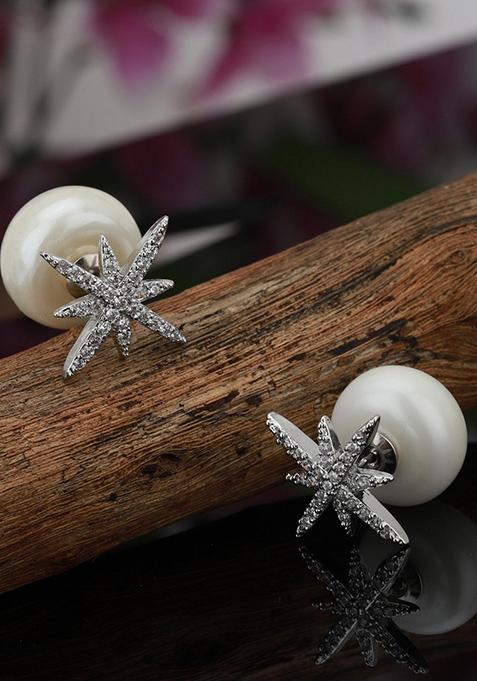 Silver Plated Rhodium Plated Earrings