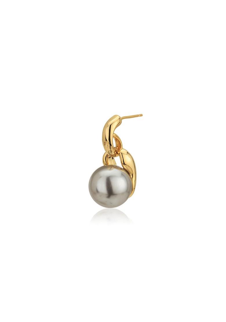 Gold Plated Pearl Earrings - Indya