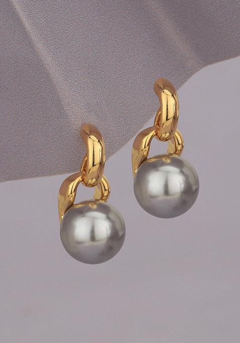 Gold Plated Pearl Earrings