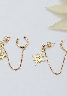 Gold Plated Zirconia Earrings