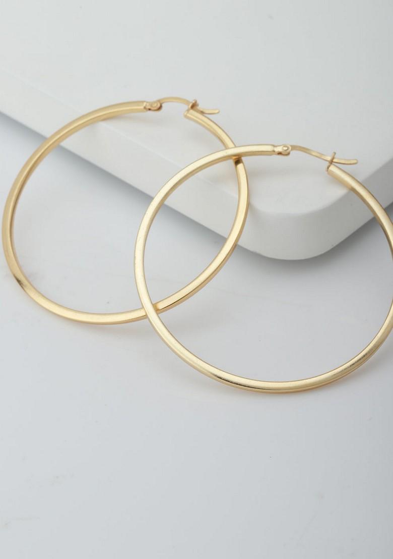 Gold Plated Circular Earrings - Indya