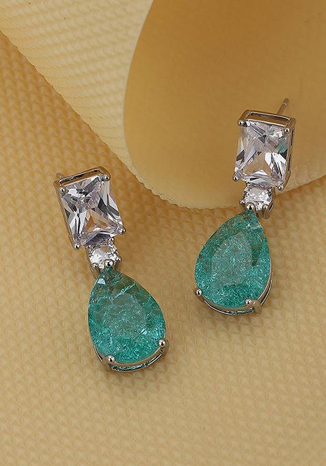 Silver Plated Rhodium Plated Earrings