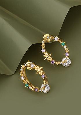 Gold Plated Cz Studded Earrings