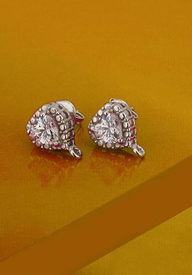 Multicolour Rhodium Plated Earrings