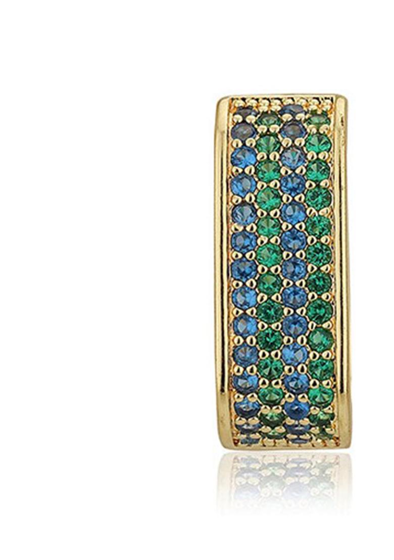 Gold Plated CZ Stone Earrings - Indya