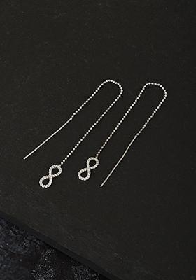 Silver Plated CZ Stone Earrings