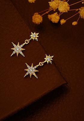 Gold Plated CZ Stone Earrings